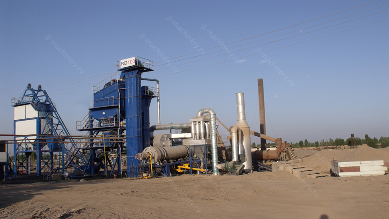 l乌兹别克RD100使用每小时300吨沥青搅拌设备生产线